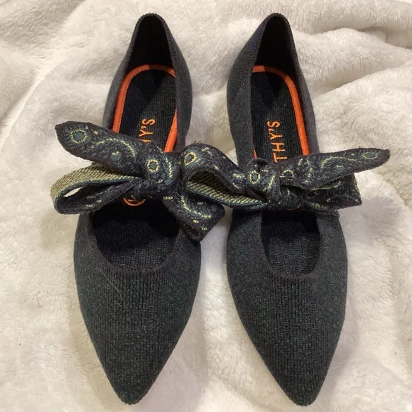 Rothy's Shoes Rothys The Mary Jane Shoes Peacock Textile Tie